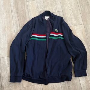 Lacoste Sport Zip Up Jacket Blue size 6 (XL) men’s SEE PICS